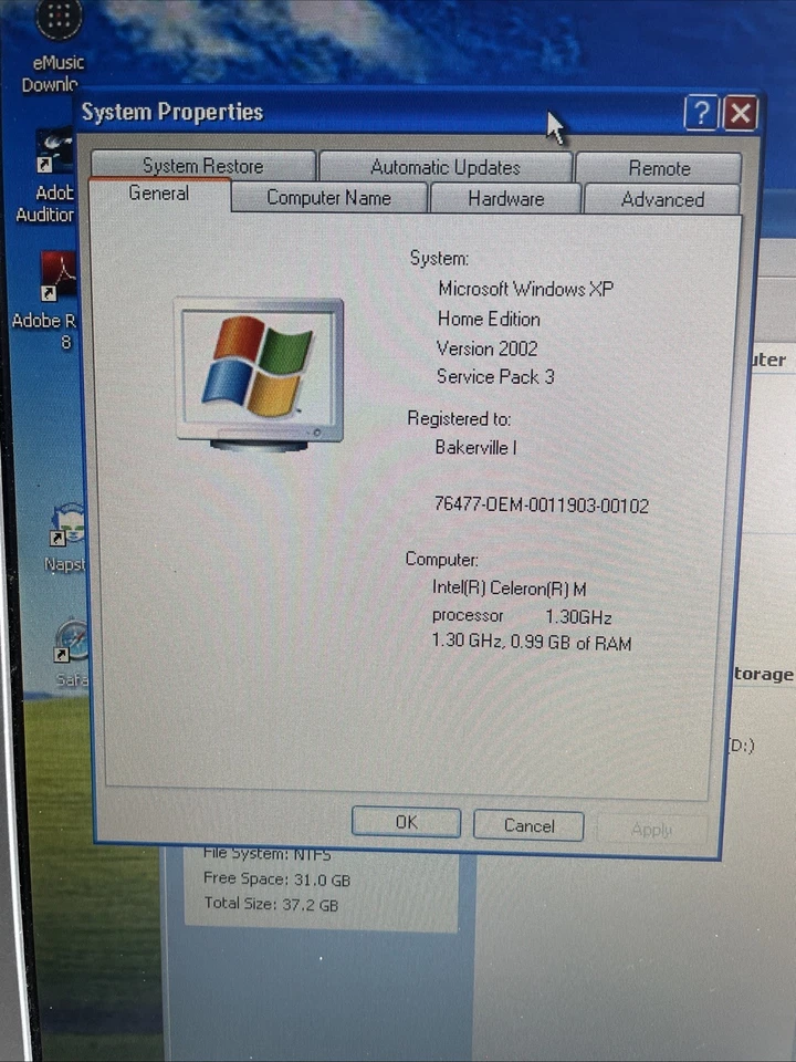 Laptop Dell Inspiron 6000 Intel Celeron M 1,3 GHz 1 GB 40 GB WinXP de colección *LEER* Foto 3 de 4