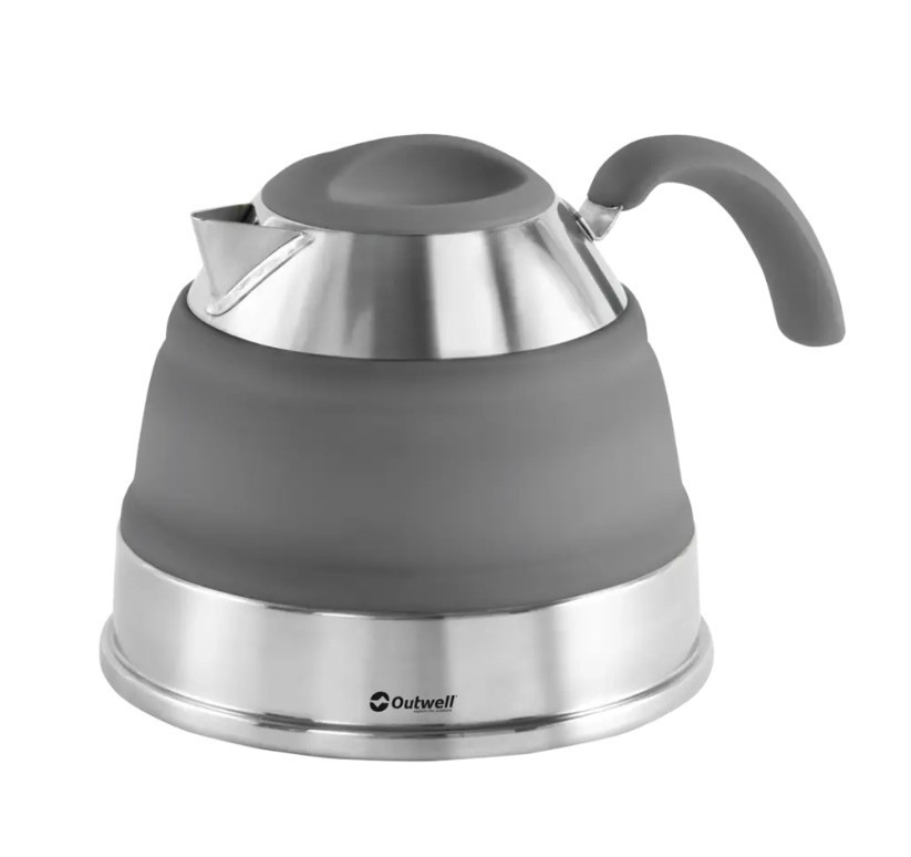 Outwell Collaps Collapsible Grey Mist Camping Stove Top 1.5L Kettle 651311