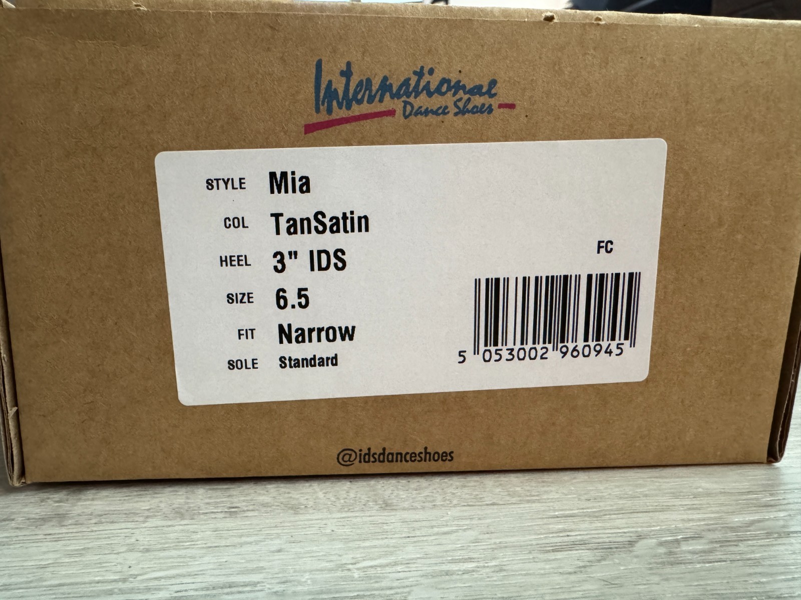 NEW International Dance Shoes Mia, Women's Latin Heels, 6.5 UK Narrow, 3" Heel