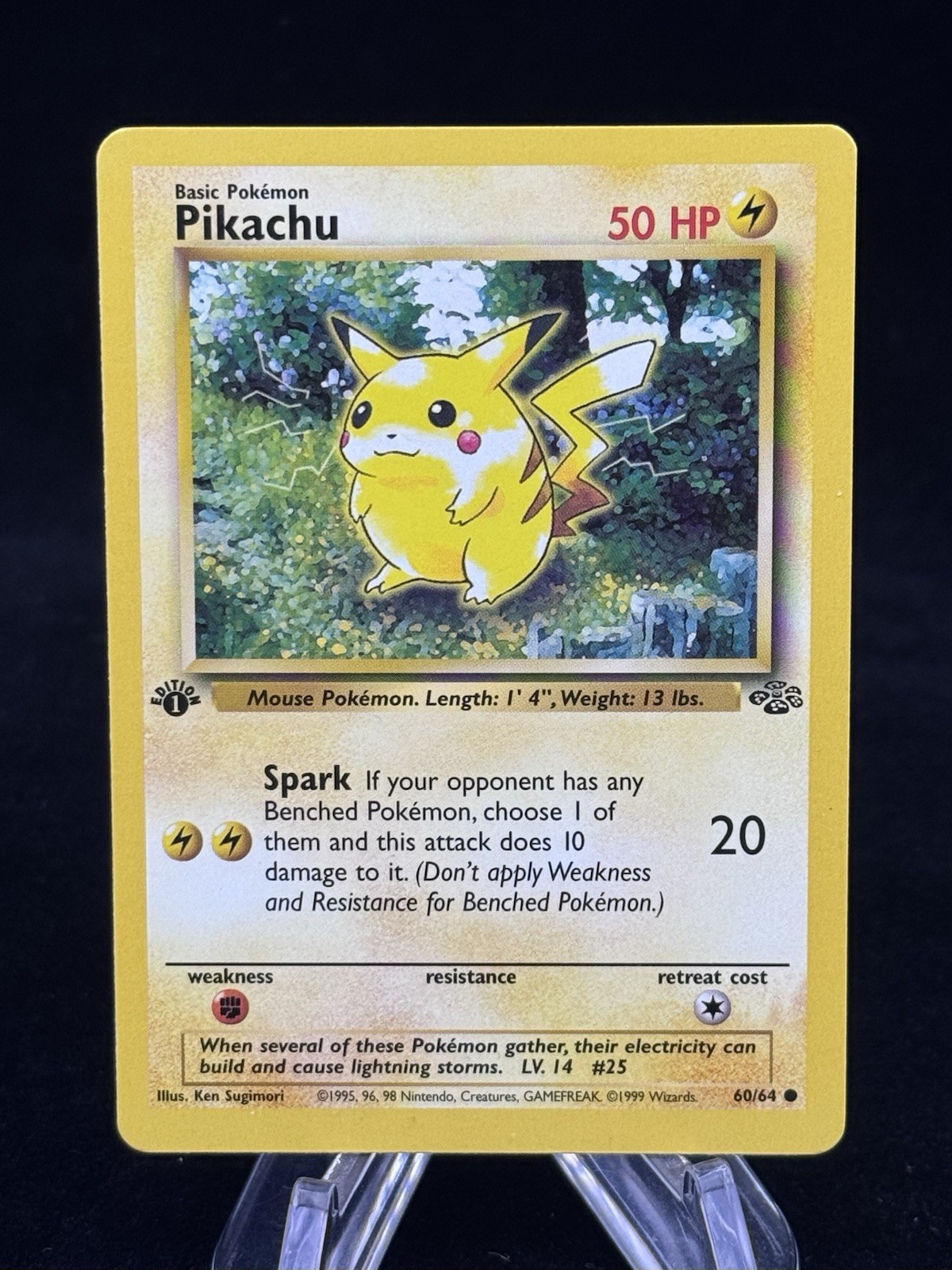 Pikachu #60 1st Edition Jungle 1999 Pokemon LP ⚡️