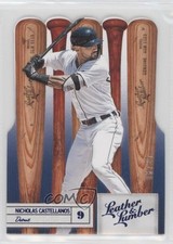 2019 Leather & Lumber Bats Die-Cut Blue 6/25 Nick Castellanos Nicholas #58 6kg