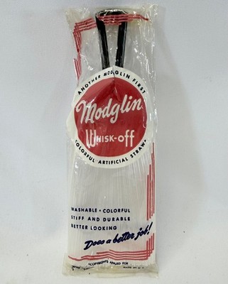 Vtg MODGLIN Whisk Off Small Broom Brush Clean Crumbs Dust Off Home Auto Made USA