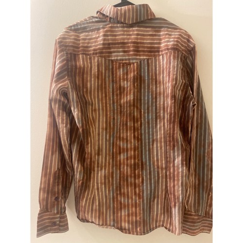 Howe Size Large Mens Button Down Shirt Tailored Long Sleeve Casual Striped - Picture 2 of 9