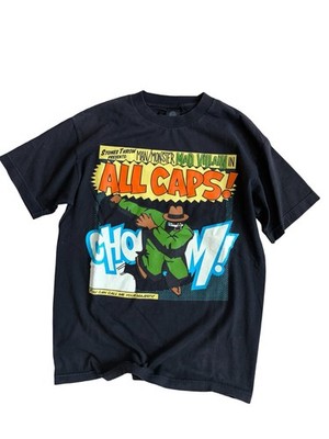 Vintage 00s MF Doom Mad Villain All Caps Rap T-Shirt Size Medium M