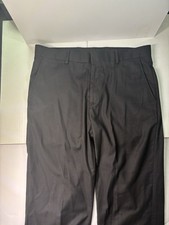 JF J. Ferrar Dress Pants Men's 34x32 Slim Fit Black Flat Front
