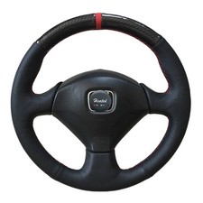 5d Carbon Fiberleather Steering Wheel Covers Wrap For Acura Rsx Type-s 2005