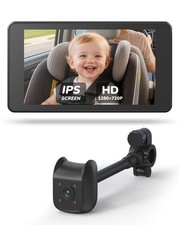 Baby Car Camera Monitor 5 Inch 1080P IPS Screen 360 Rotation IR Night Vision