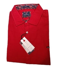 Hammersmith button down Mens shirt Red XL Casual Short Sleeve 