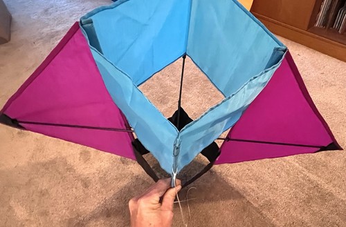G-Kites Gomberg Box Kite Winged Double 3D Cube schwarz lila blau veraltet -lesen - Bild 15 von 19