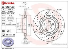 2x Bremsscheibe innenbel&uuml;ftet 09.C127.33 BREMBO f&uuml;r MERCEDES-BENZ S-KLASSE