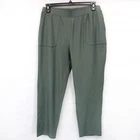 J. Jill Plus Olive Green Slim Pocket Stretch Waist Pants Casual Style 3X