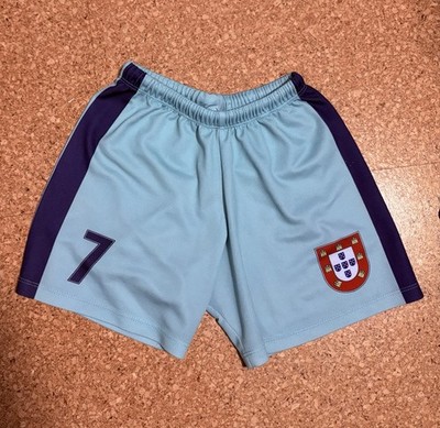 Portugal Nationalmannschaft Fußball Shorts, Türkis/Grün Nr.7 Poliester Size XS