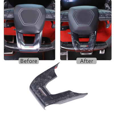 Forged Carbon Fiber Steering Wheel U-shaped Trim For Lamborghini URUS 2018-2024