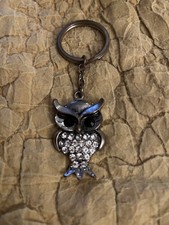 Rhinestone Owl Keychain