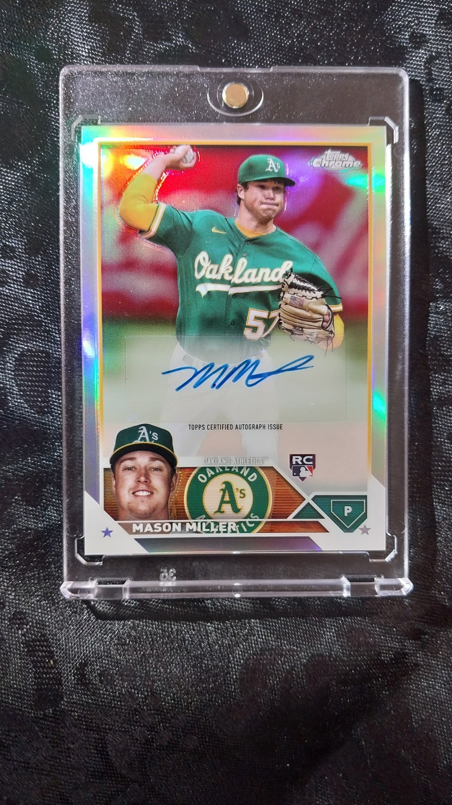 2023 Topps Chrome Update Mason Miller Refractor Auto /499 RC - Athletics