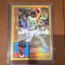 Topps 2025 Archives 1984 Fan Favorites Billy Ripken Orioles Auto Gold /50