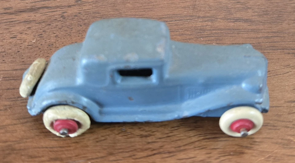 Neumático de repuesto extraíble vintage 1935 Slush Barclay BV148 deportivo 2 7/8" azul Foto 3 de 4