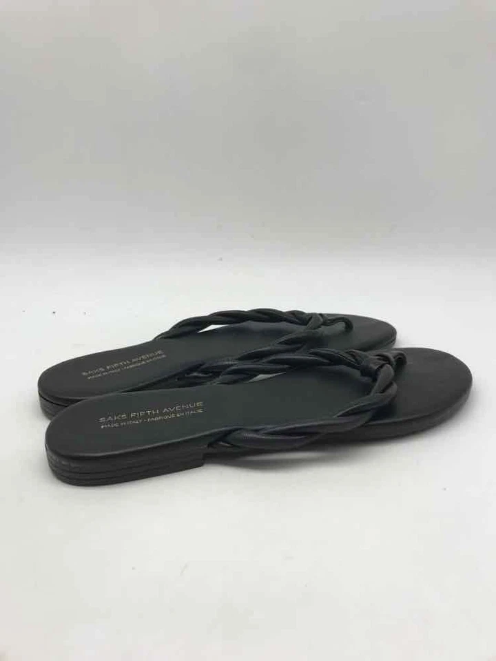 Sandalias chanclas Saks Fifth Avenue negras talla 7 Foto 4 de 4
