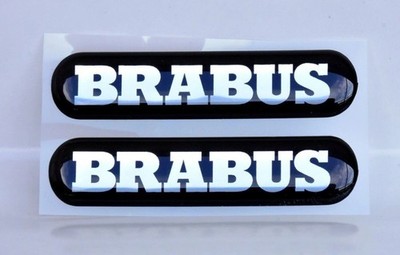 2er Set Smart 451/453 Mercedes G Brabus 3D Emblem - 65x15mm 3D Aufkleber Sticker