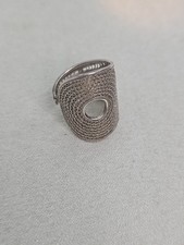 Open Work Pierced Silver Filigree Wide Band Ring Sterling Silver 925 Reziseble