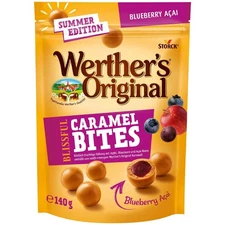 Storck Werther's Original Blissful CARAMEL BITES Blueberry Acai 140g FREE SHIP