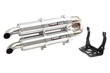 Trinity Dual Slip On Exhaust Muffler For Can-Am Maverick X3 DS Turbo DPS 17-24