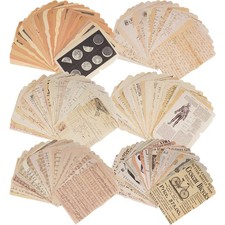 150 feuilles de papier scrapbooking, fournitures de journal vintage kits d'artisanat marron 