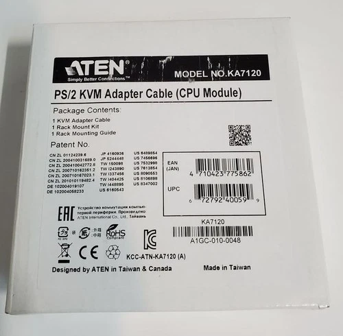 Aten KA7120 PS/2 KVM Adapter Cable, unbenutzt, in OVP