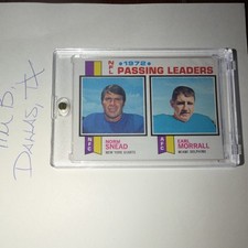 1973 Topps Norm Snead Earl Morrall Passing Leaders Football Card #2