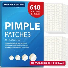Pimple Patches for Face, 640 Count Hydrocolloid Patch Acne Patches,4 Sizes Zit P