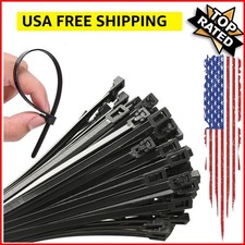 100 Pack Releasable Reusable Zip Ties Nylon Cable Heavy Duty Wire Self Locking