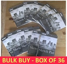BULK BUY 36 x Artist Sketch Pad Cartridge PAPER 170gsm  50 Sheets Per Pad A4