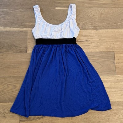 Vintage dELiA*s Babydoll Dress Small Blue White Black Colorblock Y2K Made  USA | eBay