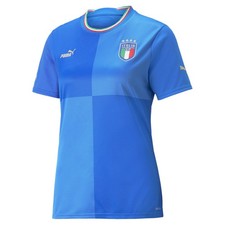 PUMA Figc Home Crew Neck Short Sleeve Soccer Jersey Womens Blue 76564401