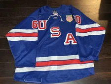 Team USA Game Worn Hockey Jersey #60 Teddy Mutryn San Jose Sharks Boston College