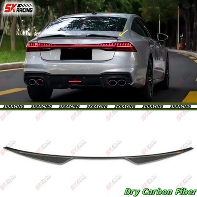 Rear Spoiler Wing Dry Forged/Dry Twill Carbon For Audi A7 S7 Sportback 2019-25