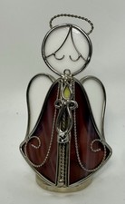 Stained Glass Angel Figurine Holiday Decor