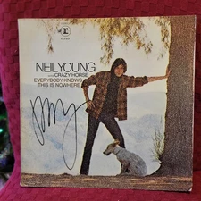 Neil Young signed lp Everyone knows its nowhere , Original, Vintage, Great Gifts