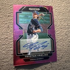 2022 Panini Prizm Draft TRYSTAN VRIELING PINK AUTO Gonzaga Yankees PRIZM