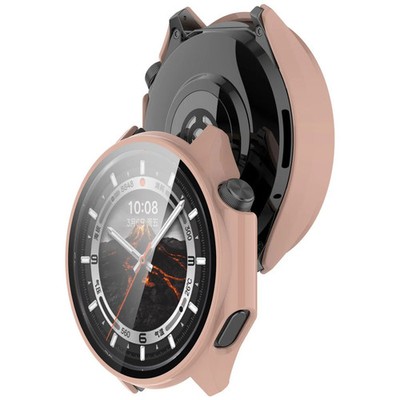 Schutzhülle mit Glas für OnePlus Watch 3 / Oppo Watch X2 Bizon Case Cover Rosa