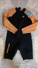 Sea-Doo Women's Shorty Wetsuit L/8 Long Sleeve Zip Front Black Orange