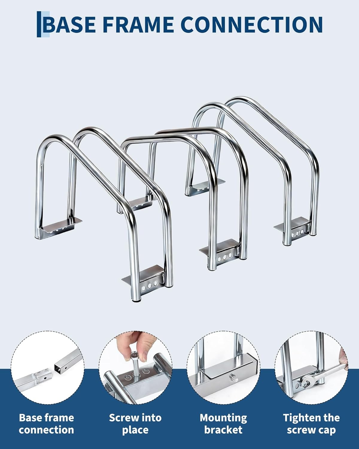2-6 Compartment Bike Storage Rack Bicycle Floor Parking Stand for Home Garage