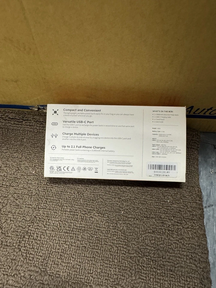 Cargador portátil Imuto Powerbank Ultraslim 10000 mAh USB-C Foto 2 de 2