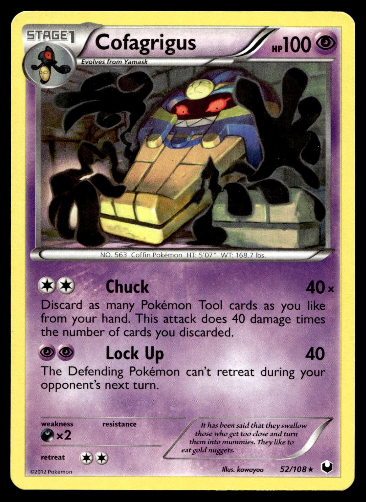 POKEMON COFAGRIGUS DARK EXPLORERS 52/108 R NM/M