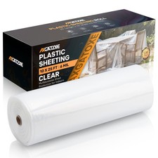 6 Mil 10x25 FT Heavy Duty Plastic Sheeting, UV Resistant Tear-Proof for Green...