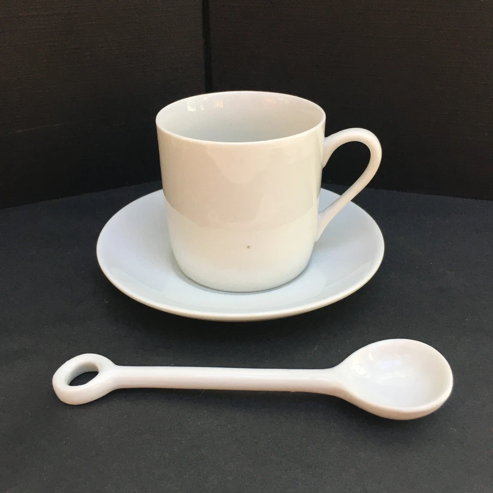 Conjunto de 4 colheres pires xícara Demitasse clássico branco De Blanco Expresso - Imagem 4 de 4