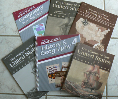 ABeka gr.4 History of Our United States Text,Curriculum,Teaching Maps,3 Keys 4E
