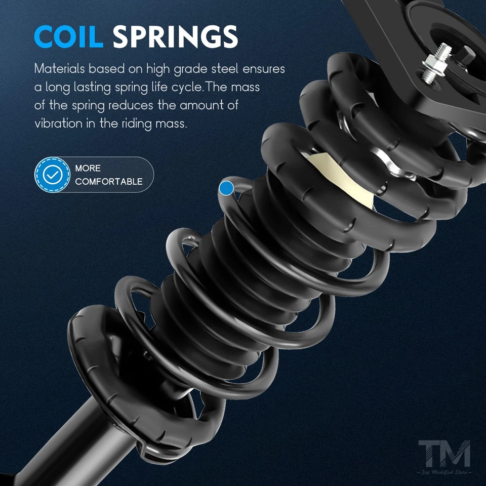 2 Rear Complete Struts Shock For Pontiac Grand Am Chevy Malibu 1998-05 W/ Spring - Изображение 4 из 4