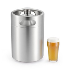 5 Liter Beer Keg 304 Stainless Steel Beer Barrel Growler Keg Portable Beer