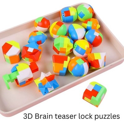 10 Stck. Puzzle Würfel Kinder Knobelspiel Puzzle Schloss Spielzeug Schlüsselanhänger Taschenfüller